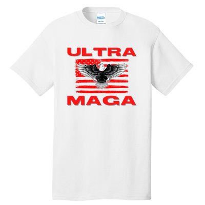 Ultra MAGA Conservative US Flag Tall T-Shirt