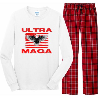 Ultra MAGA Conservative US Flag Long Sleeve Pajama Set