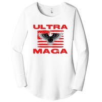 Ultra MAGA Conservative US Flag Women's Perfect Tri Tunic Long Sleeve Shirt