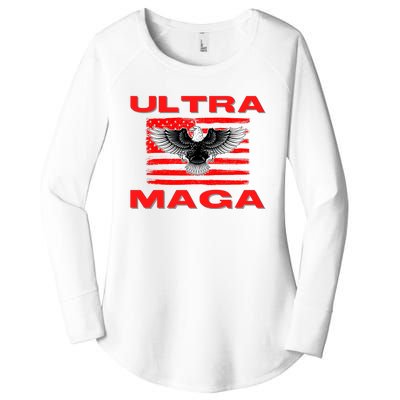 Ultra MAGA Conservative US Flag Women's Perfect Tri Tunic Long Sleeve Shirt