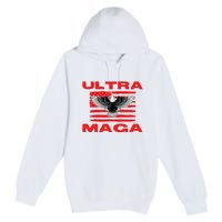 Ultra MAGA Conservative US Flag Premium Pullover Hoodie