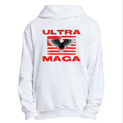 Ultra MAGA Conservative US Flag Urban Pullover Hoodie