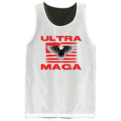 Ultra MAGA Conservative US Flag Mesh Reversible Basketball Jersey Tank