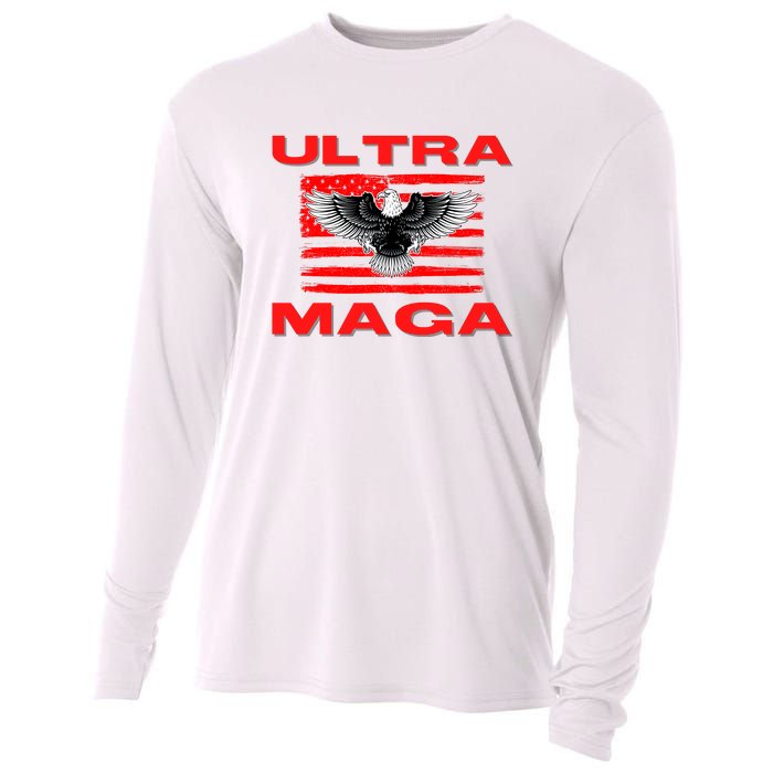 Ultra MAGA Conservative US Flag Cooling Performance Long Sleeve Crew