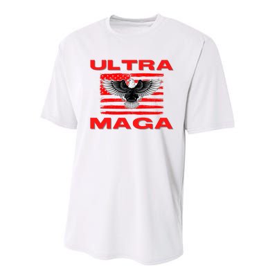 Ultra MAGA Conservative US Flag Performance Sprint T-Shirt