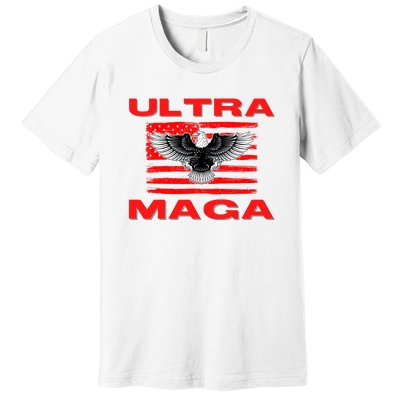 Ultra MAGA Conservative US Flag Premium T-Shirt