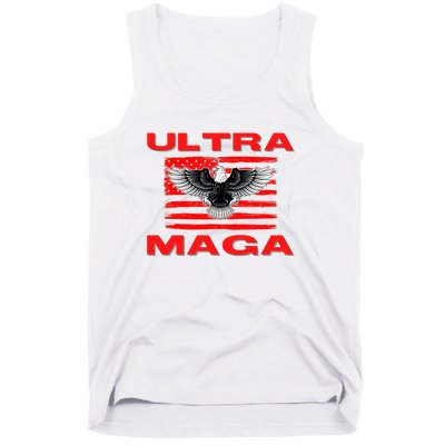 Ultra MAGA Conservative US Flag Tank Top