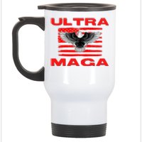 Ultra MAGA Conservative US Flag Stainless Steel Travel Mug