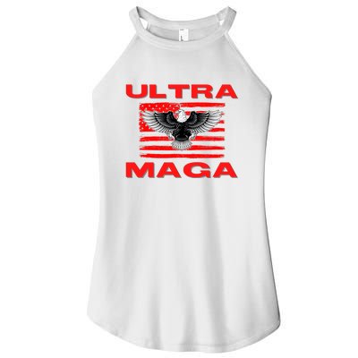 Ultra MAGA Conservative US Flag Women's Perfect Tri Rocker Tank