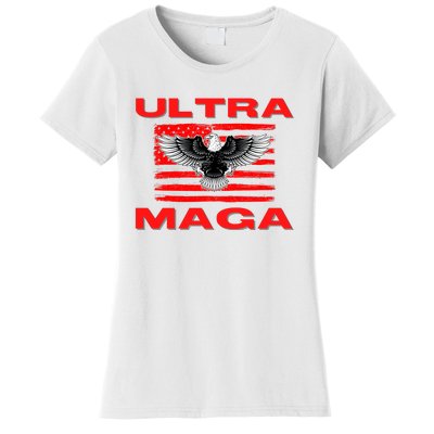 Ultra MAGA Conservative US Flag Women's T-Shirt