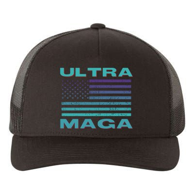 Ultra MAGA Conservative US Flag Yupoong Adult 5-Panel Trucker Hat