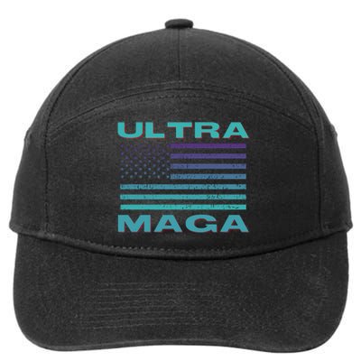 Ultra MAGA Conservative US Flag 7-Panel Snapback Hat