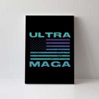 Ultra MAGA Conservative US Flag Canvas