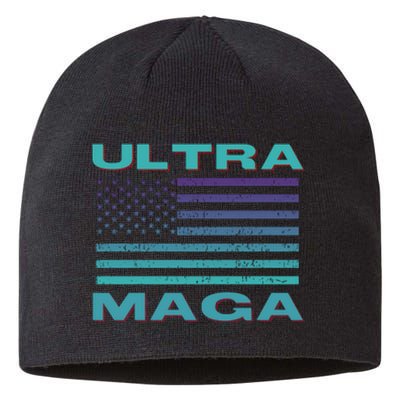 Ultra MAGA Conservative US Flag Sustainable Beanie