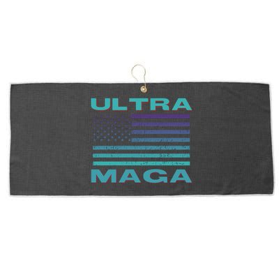 Ultra MAGA Conservative US Flag Large Microfiber Waffle Golf Towel