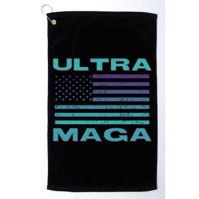 Ultra MAGA Conservative US Flag Platinum Collection Golf Towel