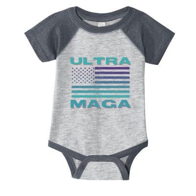 Ultra MAGA Conservative US Flag Infant Baby Jersey Bodysuit