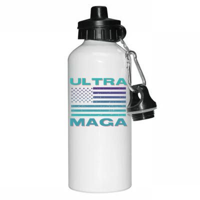 Ultra MAGA Conservative US Flag Aluminum Water Bottle