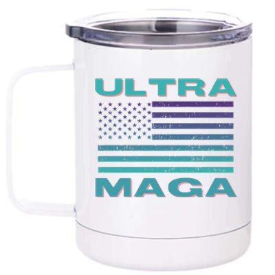 Ultra MAGA Conservative US Flag 12 oz Stainless Steel Tumbler Cup