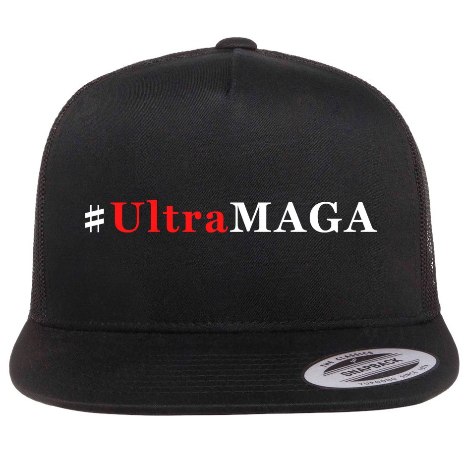 Ultra MAGA Conservative Anti Biden Republican Flat Bill Trucker Hat