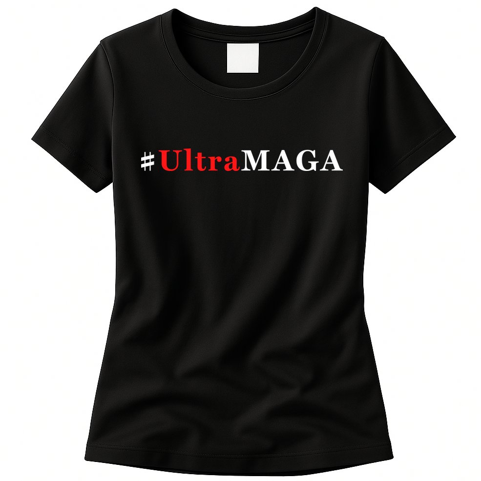 Ultra MAGA Conservative Anti Biden Republican Womens T-Shirt