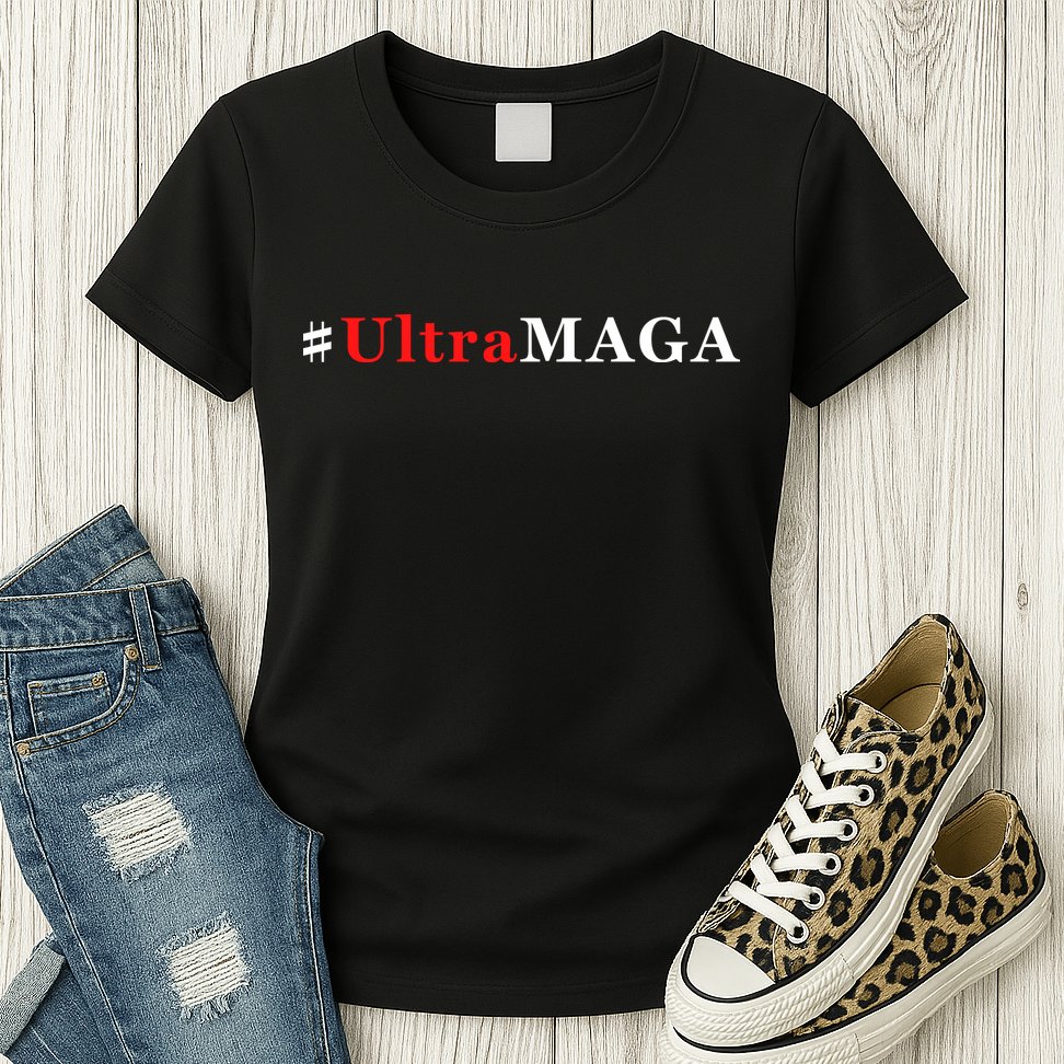 Ultra MAGA Conservative Anti Biden Republican Womens T-Shirt
