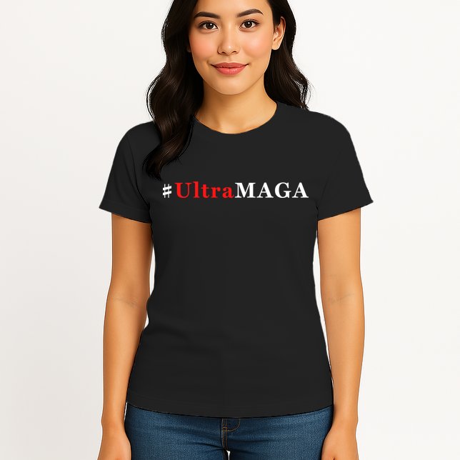 Ultra MAGA Conservative Anti Biden Republican Womens T-Shirt