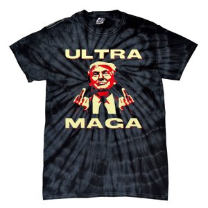 Ultra MAGA Funny Conservative Donald Trump Tie-Dye T-Shirt