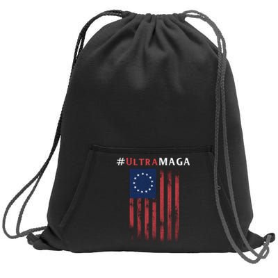 Ultra MAGA Conservative Anti Biden Republican Sweatshirt Cinch Pack Bag