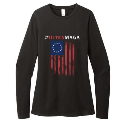 Ultra MAGA Conservative Anti Biden Republican Womens CVC Long Sleeve Shirt