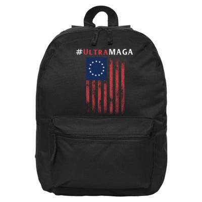 Ultra MAGA Conservative Anti Biden Republican 16 in Basic Backpack