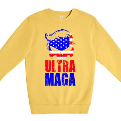 Ultra MAGA Funny Conservative Anti Biden Premium Crewneck Sweatshirt