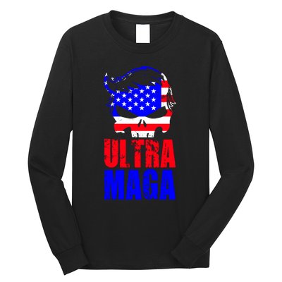 Ultra MAGA Funny Conservative Anti Biden Long Sleeve Shirt