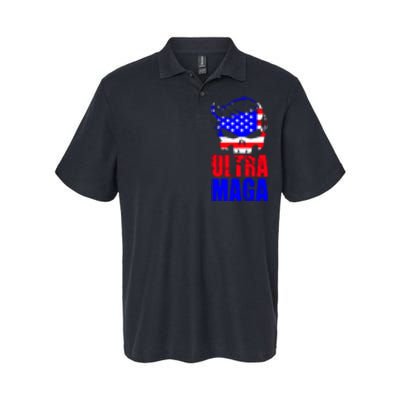 Ultra MAGA Funny Conservative Anti Biden Softstyle Adult Sport Polo