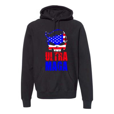 Ultra MAGA Funny Conservative Anti Biden Premium Hoodie