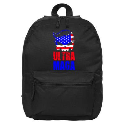 Ultra MAGA Funny Conservative Anti Biden 16 in Basic Backpack