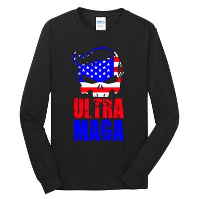 Ultra MAGA Funny Conservative Anti Biden Tall Long Sleeve T-Shirt