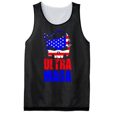 Ultra MAGA Funny Conservative Anti Biden Mesh Reversible Basketball Jersey Tank