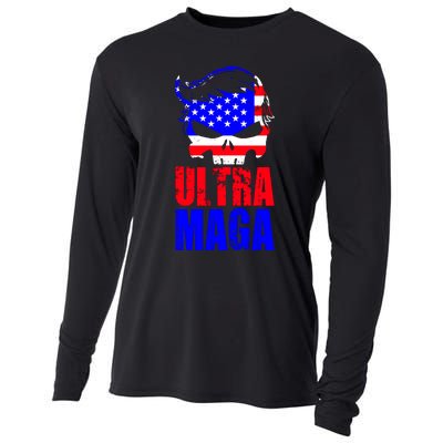 Ultra MAGA Funny Conservative Anti Biden Cooling Performance Long Sleeve Crew