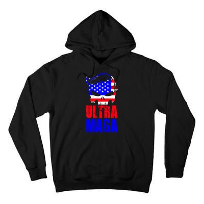 Ultra MAGA Funny Conservative Anti Biden Tall Hoodie