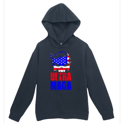 Ultra MAGA Funny Conservative Anti Biden Urban Pullover Hoodie