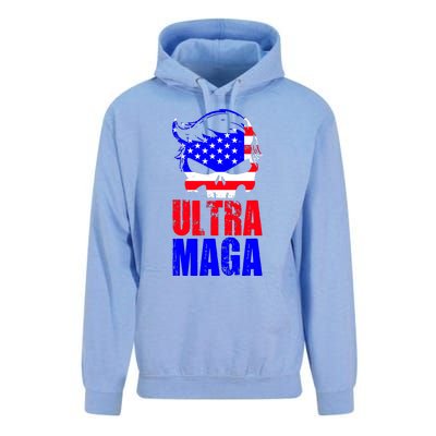 Ultra MAGA Funny Conservative Anti Biden Unisex Surf Hoodie