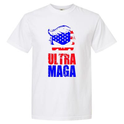 Ultra MAGA Funny Conservative Anti Biden Garment-Dyed Heavyweight T-Shirt