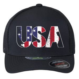 Usa Meaningful Gift Flexfit Unipanel Trucker Cap