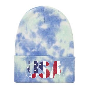 Usa Meaningful Gift Tie Dye 12in Knit Beanie