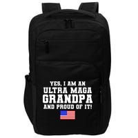 Ultra MAGA Grandpa And Proud Of It USA Pride Fathers Day 2022 Impact Tech Backpack