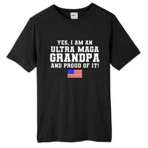 Ultra MAGA Grandpa And Proud Of It USA Pride Fathers Day 2022 Tall Fusion ChromaSoft Performance T-Shirt