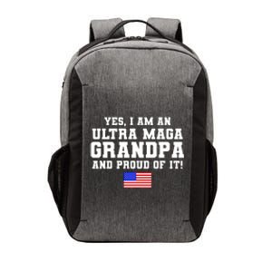 Ultra MAGA Grandpa And Proud Of It USA Pride Fathers Day 2022 Vector Backpack