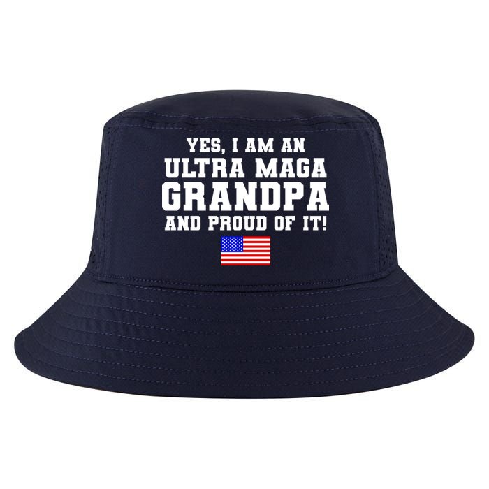 Ultra MAGA Grandpa And Proud Of It USA Pride Fathers Day 2022 Cool Comfort Performance Bucket Hat