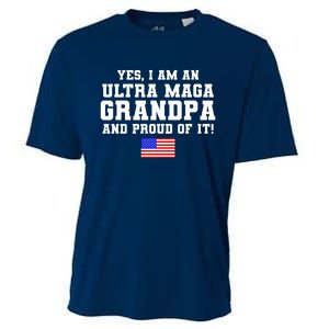 Ultra MAGA Grandpa And Proud Of It USA Pride Fathers Day 2022 Cooling Performance Crew T-Shirt